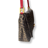 Fendi Vintage Leopard Messenger Bag