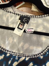 Just Cavalli blue and white tie die shirt size large - sku tuv #34