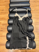 Victoria’s Secret slip black with lace - tuv #4441