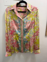 Emilio Pucci Pink blue and green silk shirt