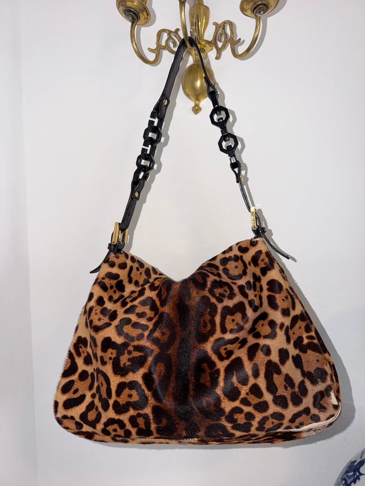 Rare Vintage Pong Hair Cheetah Mama Baguette