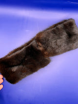 Vintage Chocolate Brown Mink Headband