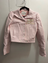 “As Is” Courreges pale pink vinyl jacket and skirt set - TUV #892132