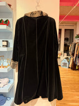 Marvin Richards Velvet Jacket with fur cuffs and collar - size 10 -