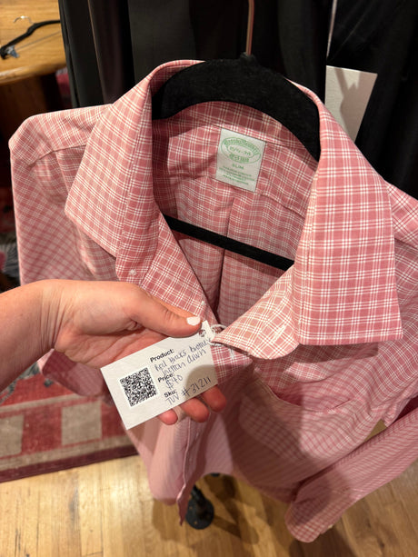 Red brooks brothers button down TUV #31211