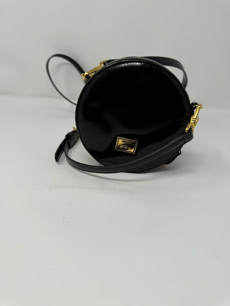 Moschino Black & Red Heart Circle Crossbody Bag