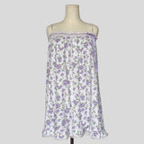 Cotton ribbon laced babydoll dress in floral