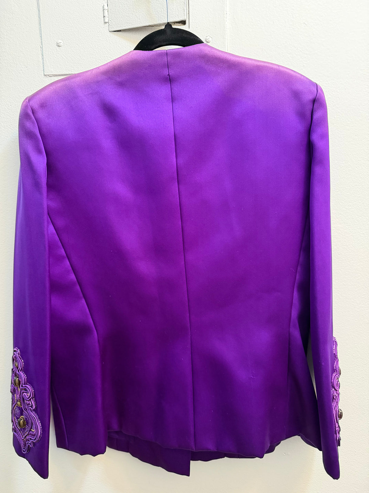 Vintage Purple Givenchy Embellished Blazer with Stunning Embroidery- size M