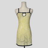 Keyhole lace mini dress