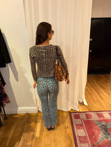 Blue Fendi Cheetah button down cardigan - SKU tuv #382