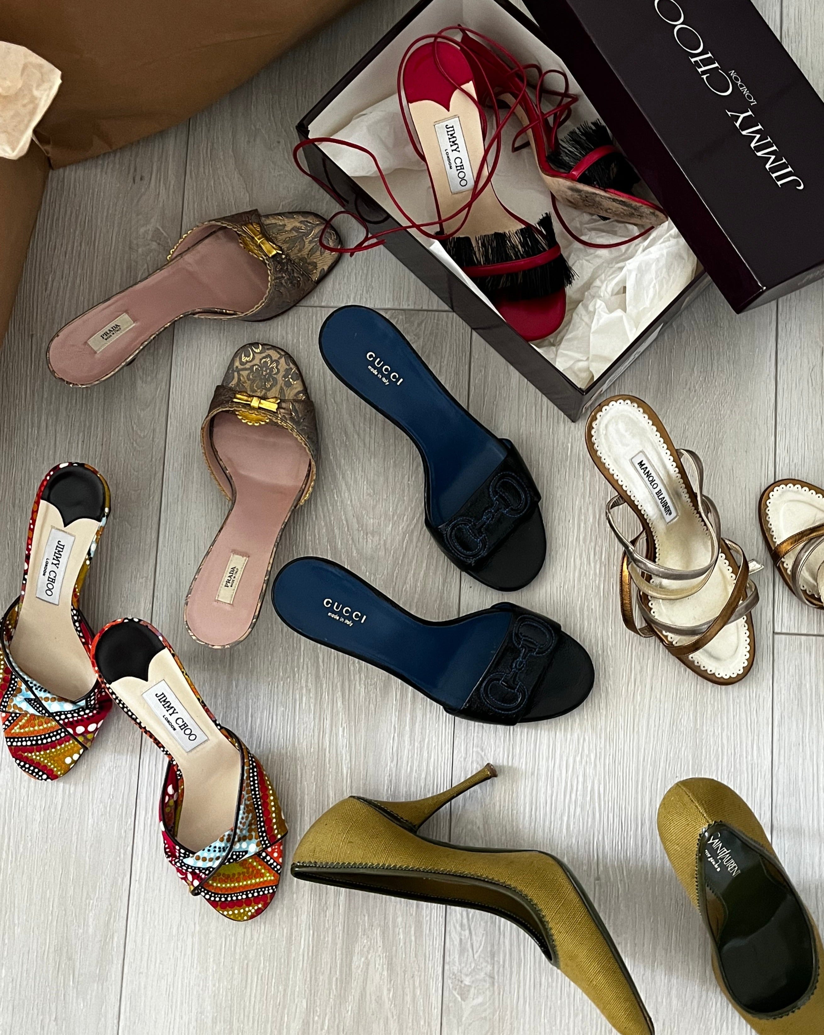 Gucci Cobalt Horsebit Heels