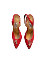 Gianni Versace red zipper heels (36.5)