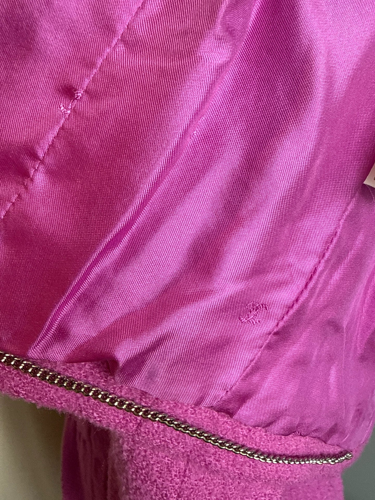 Chanel Size S/M Pink Wool 2 Piece Coat Dress