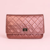 CHANEL Matelasse 2.25 Chain Wallet Shoulder Bag Leather Pink (Copy)