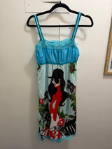 Custo Barcelona blue zebra dress TUV #222345
