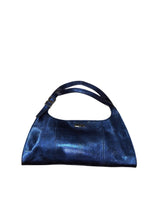 Gucci metallic blue snakeskin bag