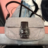 Vintage 2000s white beaded Fendi Baguette - As is TUV #3456