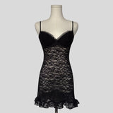 Ruffled lace chemise