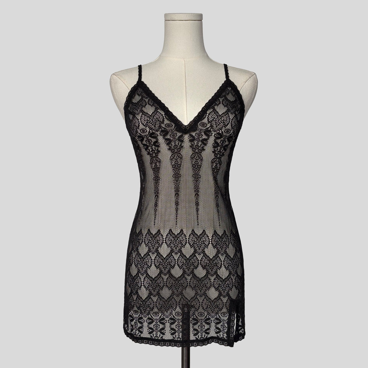 Ornate mesh slip dress