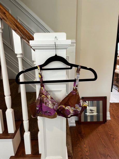 Vintage Emilio Pucci purple floral bralette size 36b