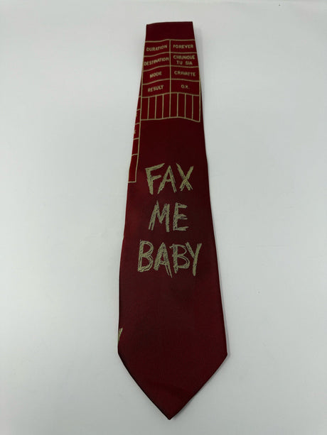 Moschino Burgundy Fax Me Baby Silk Neck Tie