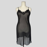 Embellished sheer slip dress