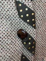 Valentino boutique Brown Tweed blazer with brown and gold details size 8