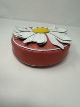 Moschino Peach and White Daisy Circle Bag
