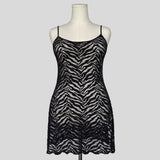 Zebra print mesh slip
