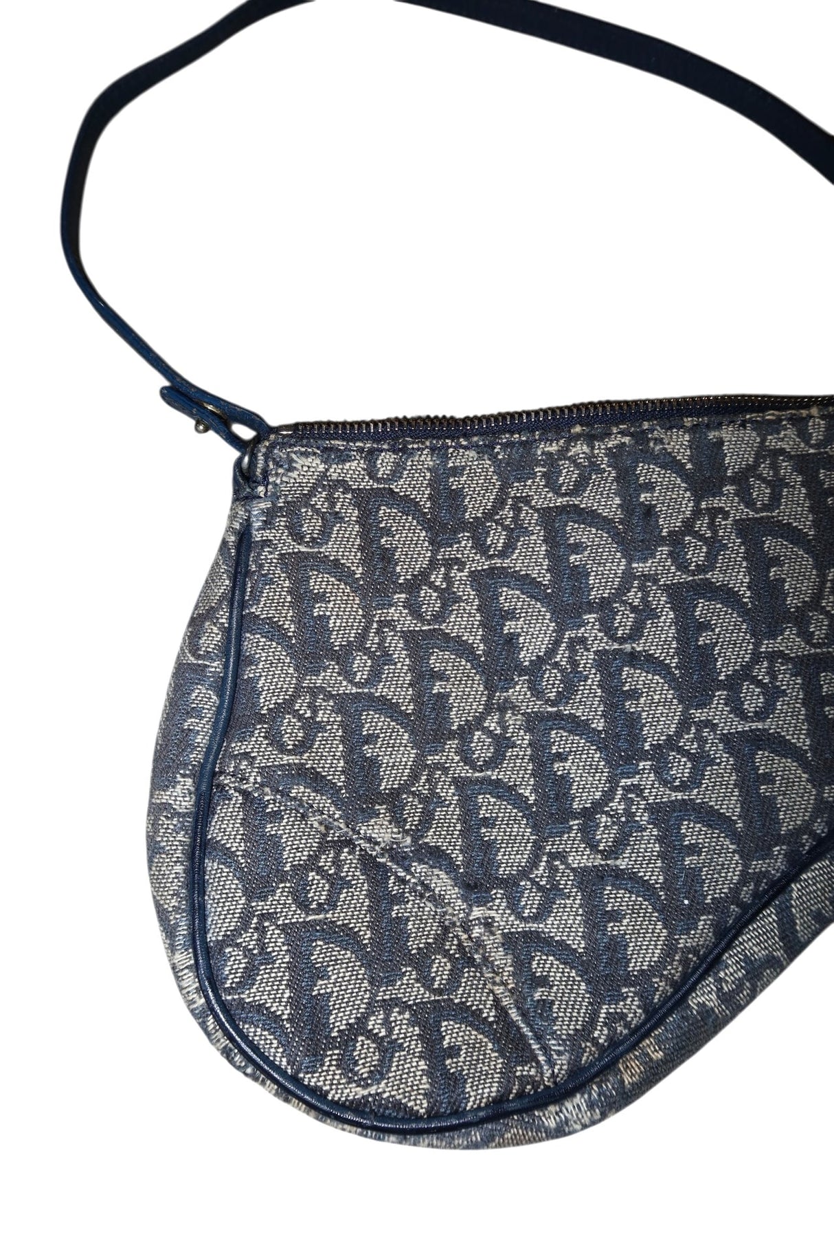 Dior blue diorissimo monogram saddle bag