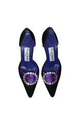 Manolo Blahnik black and purple Sedaraby heels (35)