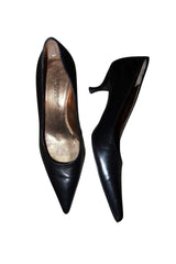 Dolce & Gabbana black leather pump heels (35.5)
