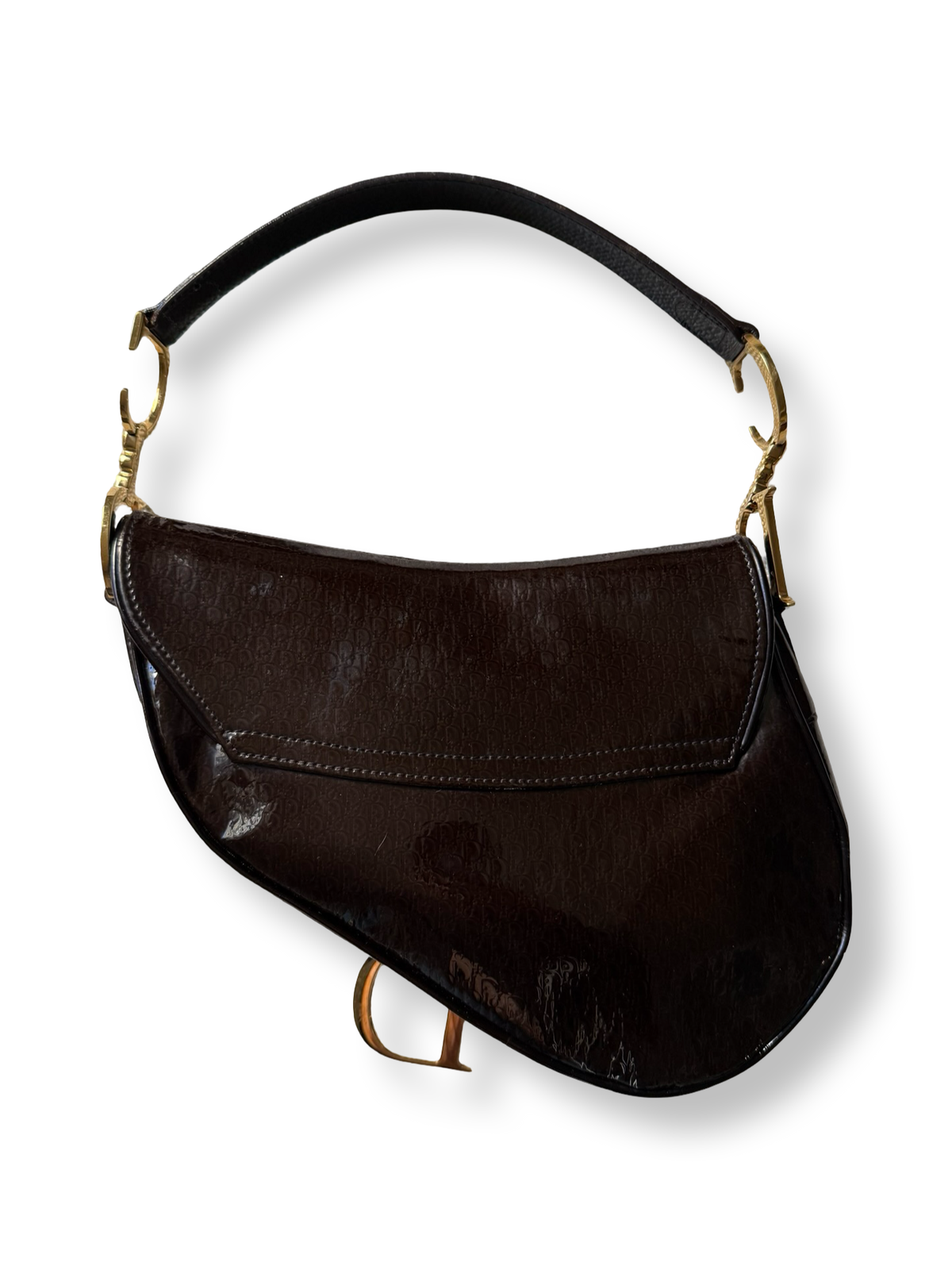 Dior Vintage Patent Leather Saddle