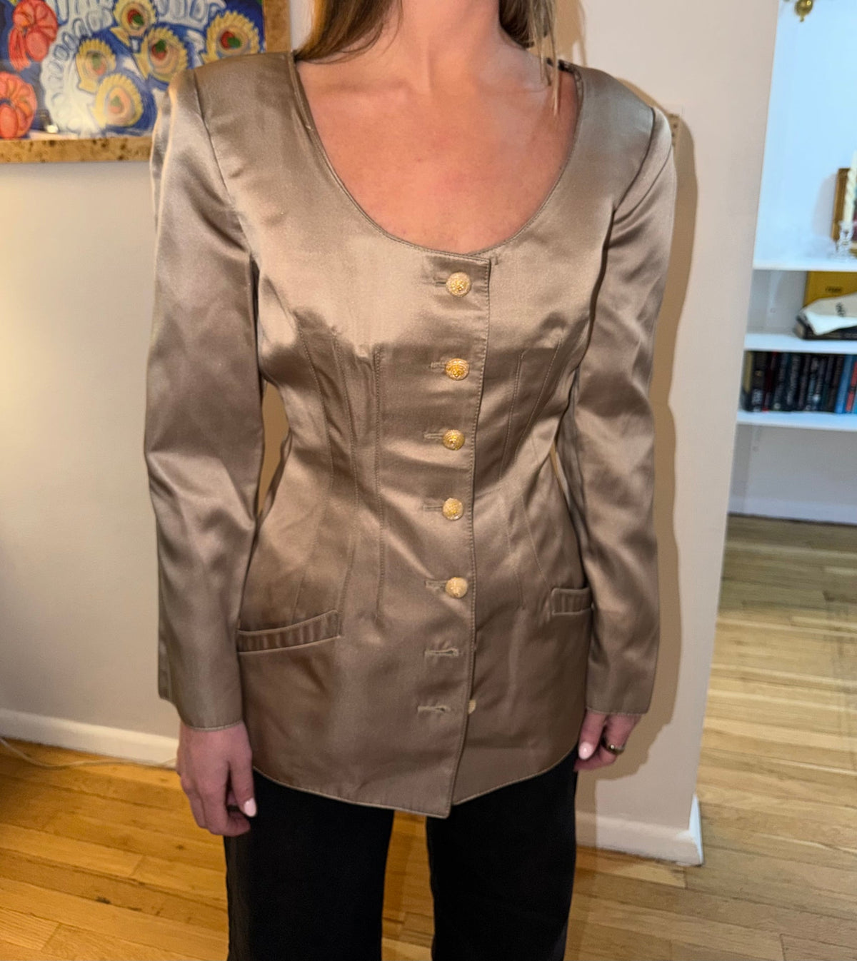 Silk Valentino Blazer and Skirt set size 12 - sku tuv #9997