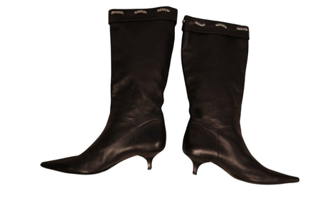 Dior black boots with star and piercing Galliano era (37)