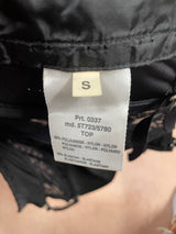 Thierry Mugler Black Logo Corset Bustier Top