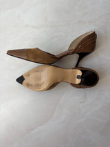 Coach US 10 Brown Suede Leather D'Orsay Pointed Toe Pump