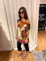 Custo Barcelona woman shirt with brown details sku tuv #23