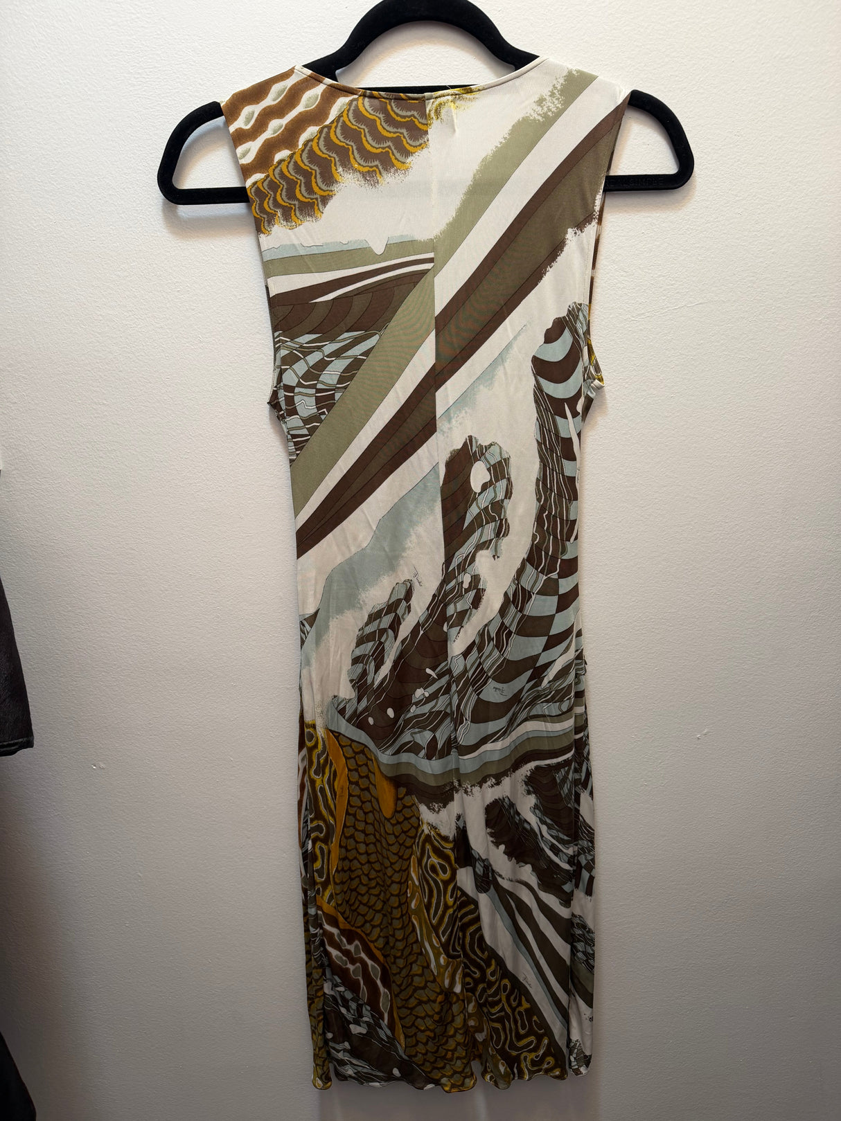 Vintage Emilio Pucci Abstract Jersey Dress with Sequin Details - US size 8