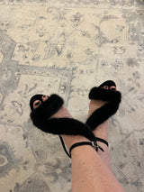 Vintage Barneys Mink Heels size 42