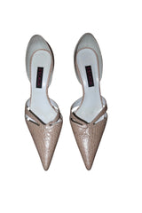 Escada beige embossed leather heels (37.5)