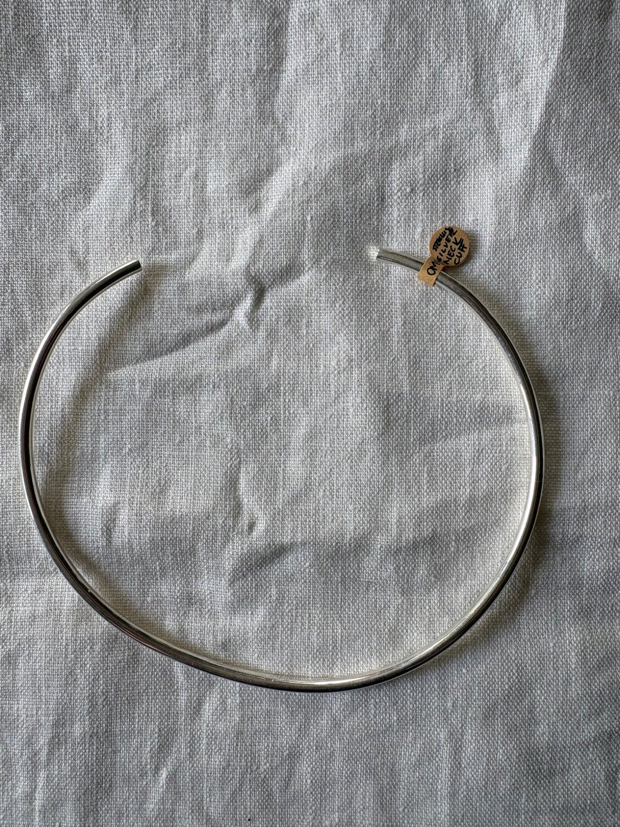 Sterling silver cuff necklace