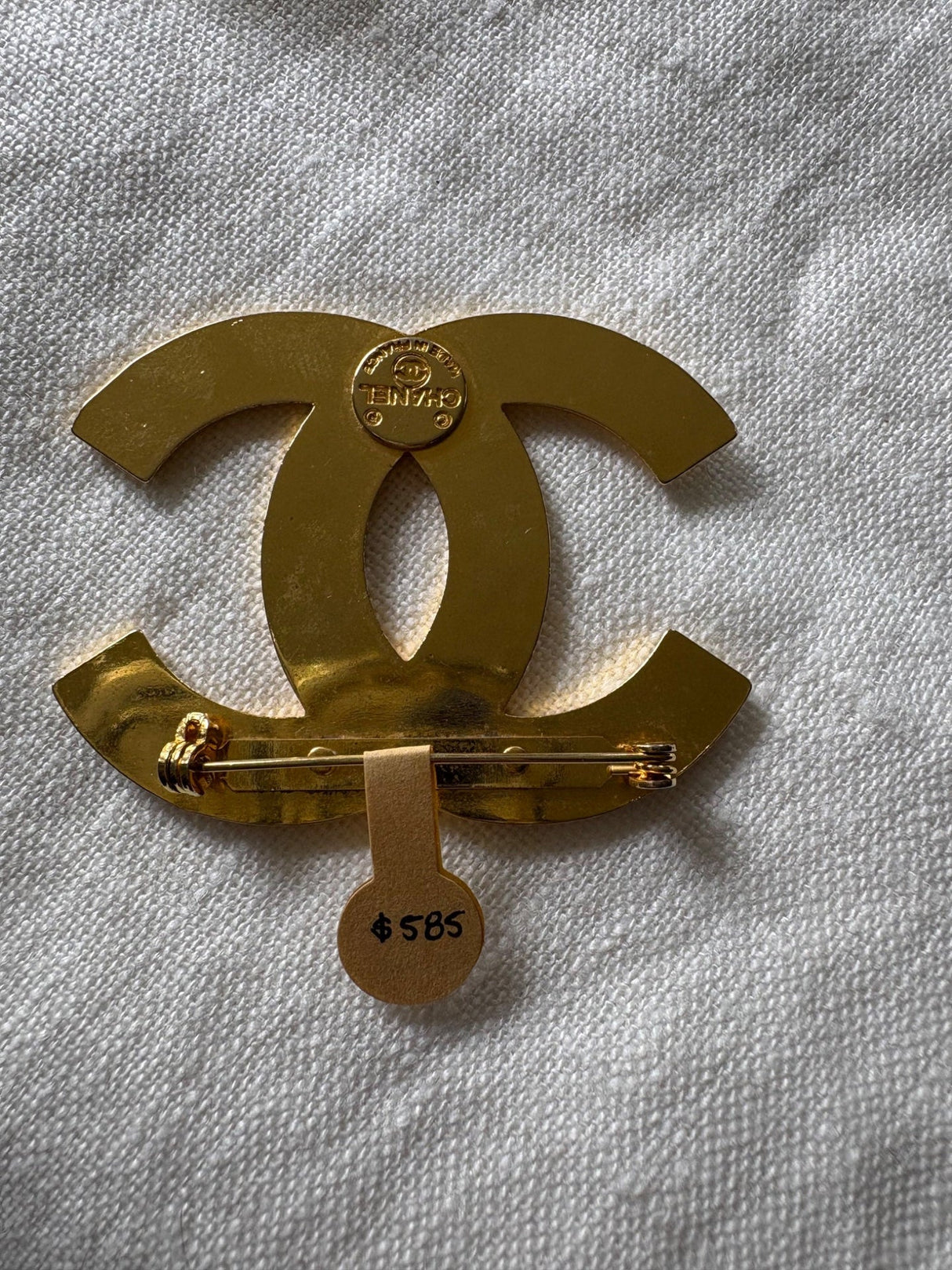Chanel Gold Double C brooch