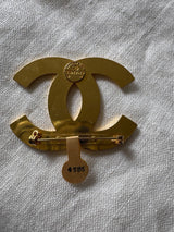 Chanel Gold Double C brooch