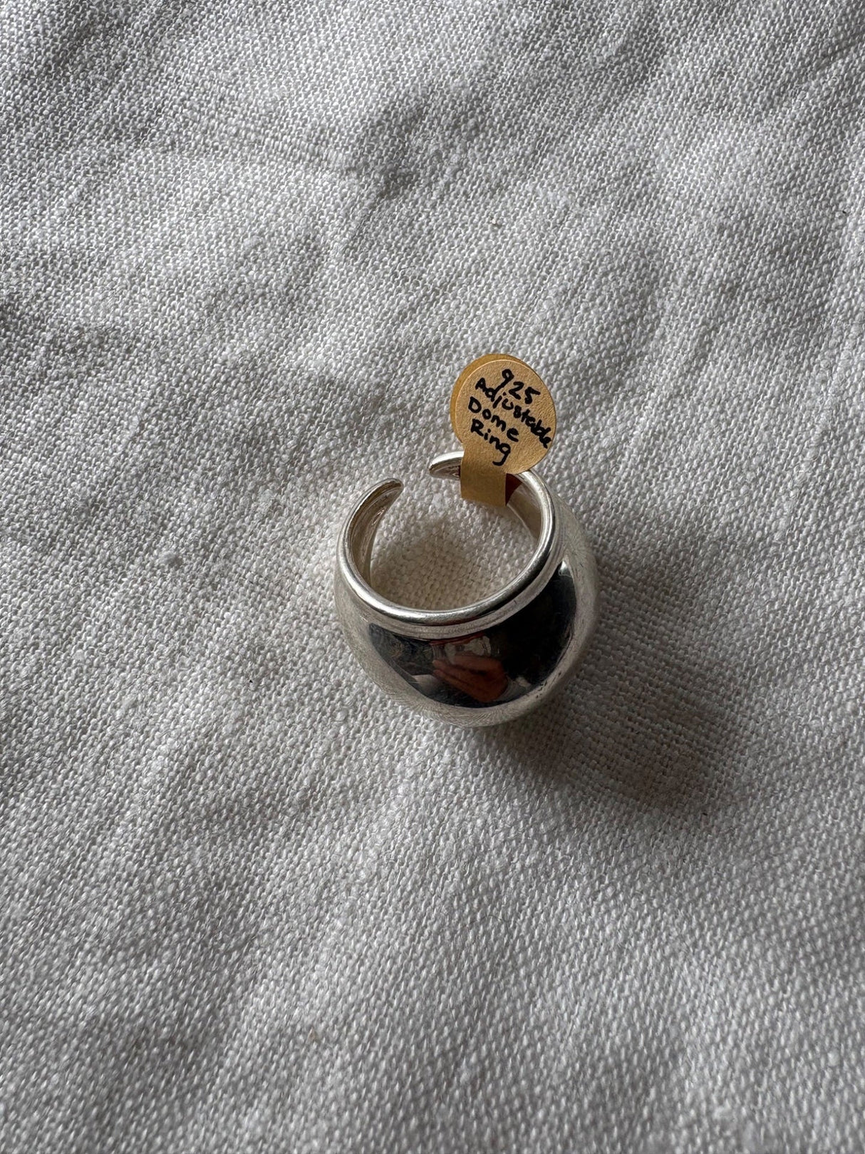 Sterling Silver adjustable dome ring