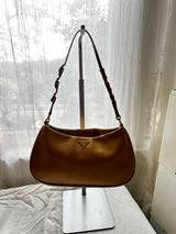 Prada Mini beige buckle handle bag