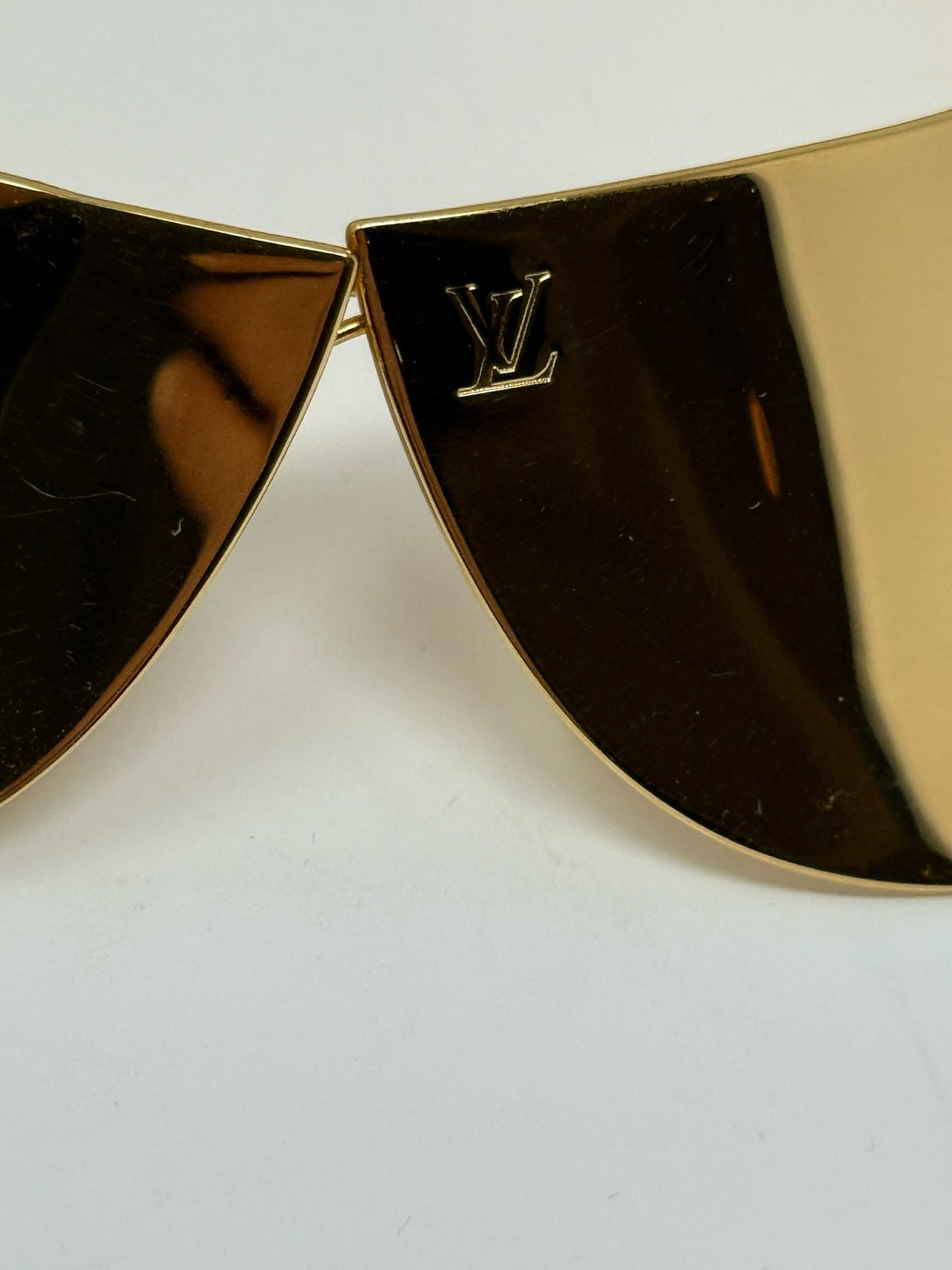Louis Vuitton Gold Metal Peter Pan Collar Choker Necklace