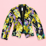 Vintage Christian Lacroix Paris Floral Print Blazer