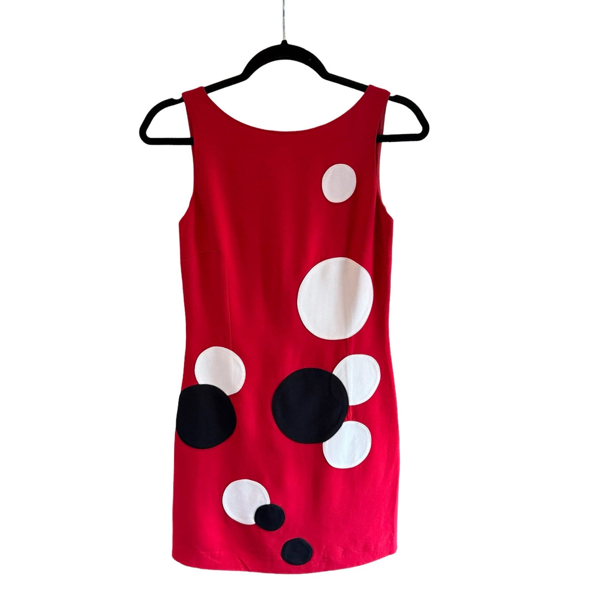 Moschino Cheap & Chic Red & Black Polka Dot Sheath Dress