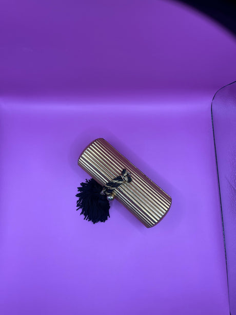 Rare Vintage Lancome Cylinder Evening Bag with Tassel Detail